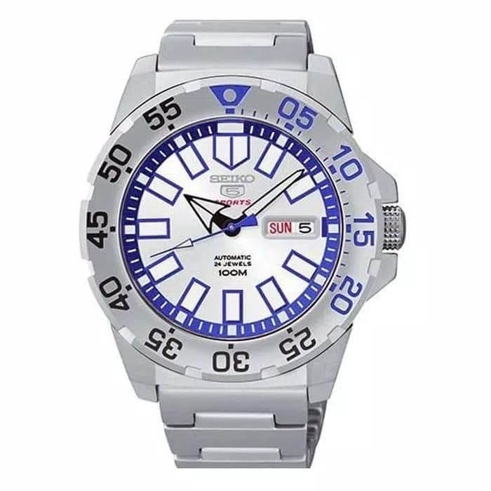 Seiko 5 Sports SRP481K1 Baby Monster White Dial SRP481 Original