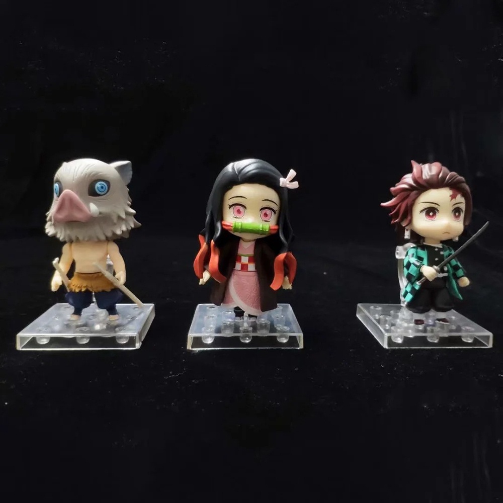 MXBEAUTY PVC Anime Demon Slayer Demon Blade Toy Figures Action Figure Toys Shinobu Miniatures Agatsuma Doll Ornaments Kimetsu no Yaiba Zenitsu Figurine Model