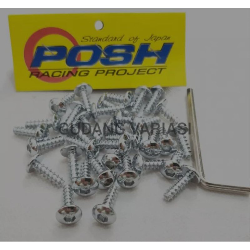 Baut Body L Set Yamaha Jupiter Mx Chrome Posh - MF Variasi Motor