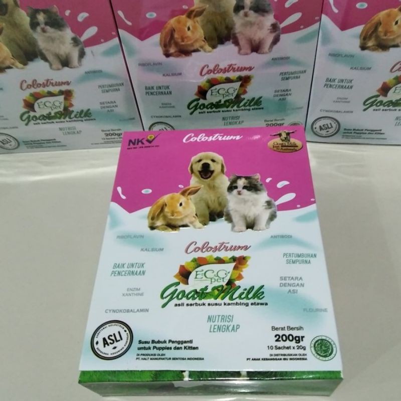 Eco Pet Goat Milk Colostrum Kitten Puppy 200gr/ Susu Kambing Etawa