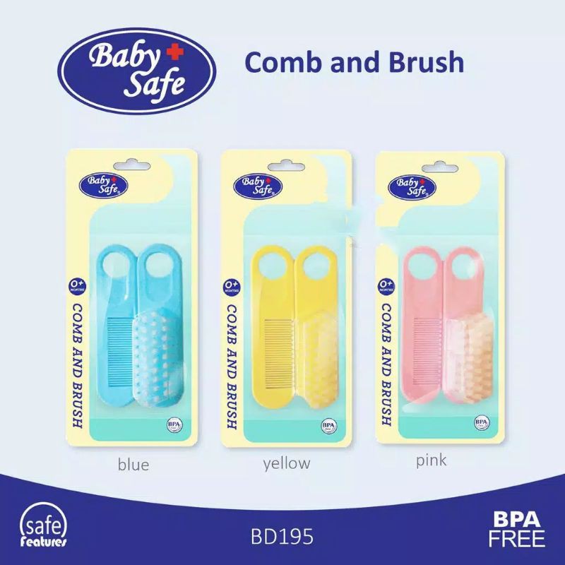 Baby Safe Sisir Bayi Kombinasi Sikat