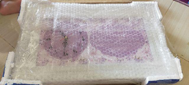 Hiasan Jam Dinding Wooden Poster Kaligrafi Ayat Kursi Shabby Ungu Frame Ukir Uk 20x40