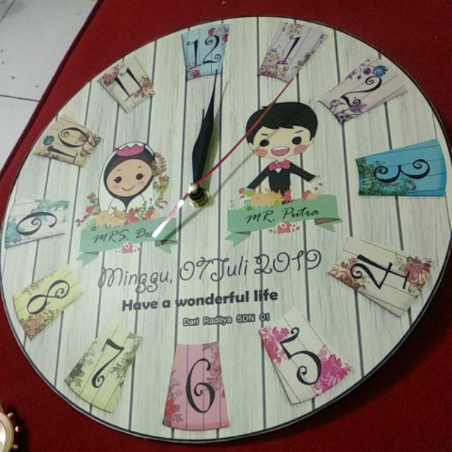 Jam Dinding Murah Kado Pernikahan Souvenir Dekorasi