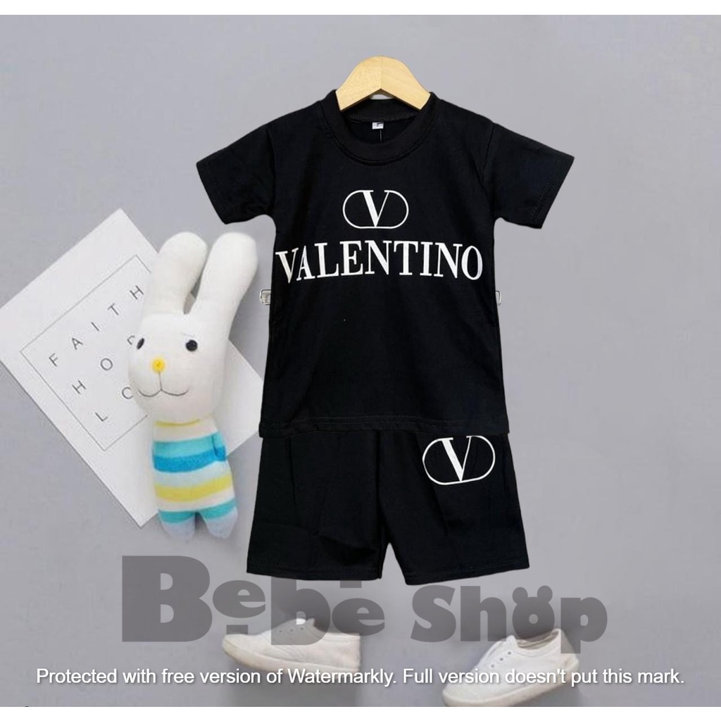 Setelan anak  laki-laki  bahan katun usi 1 sampai 6 tahun motif off