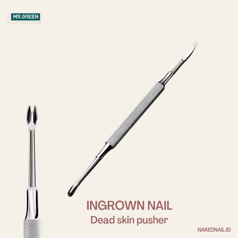 pusher kaki ingrown nail cuticle pusher dead skin pedicure toenail  MR GREEN