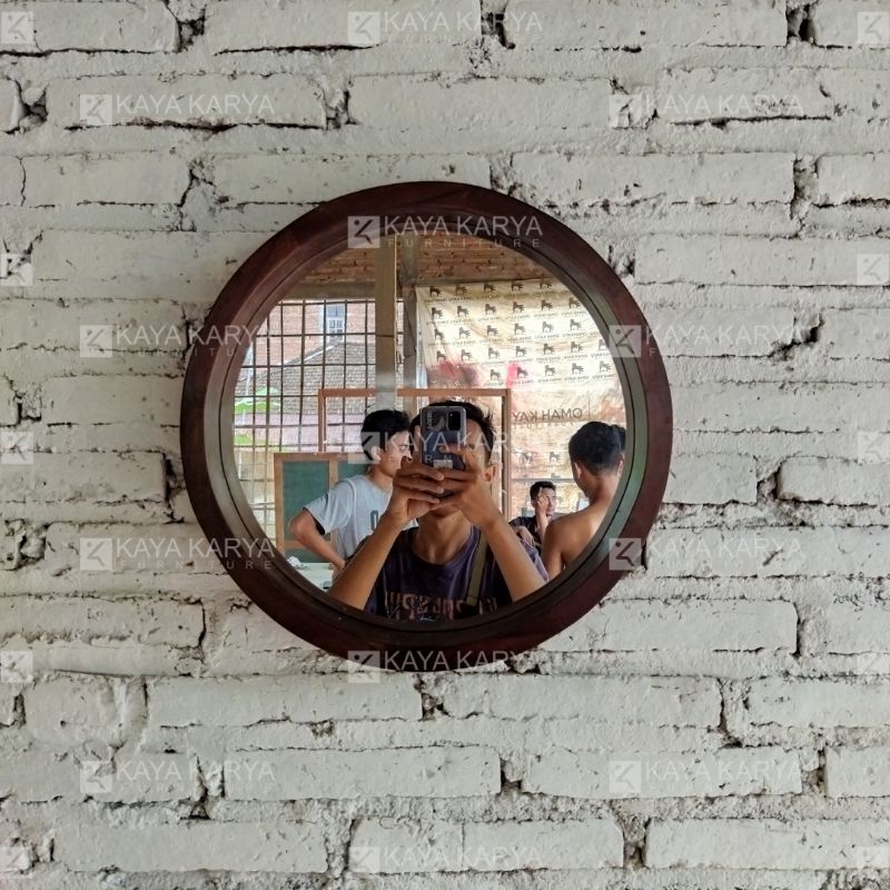 CERMIN BUNDAR JATI MINIMALIS MEBEL JEPARA/ CERMIN JATI MODERN MURAH