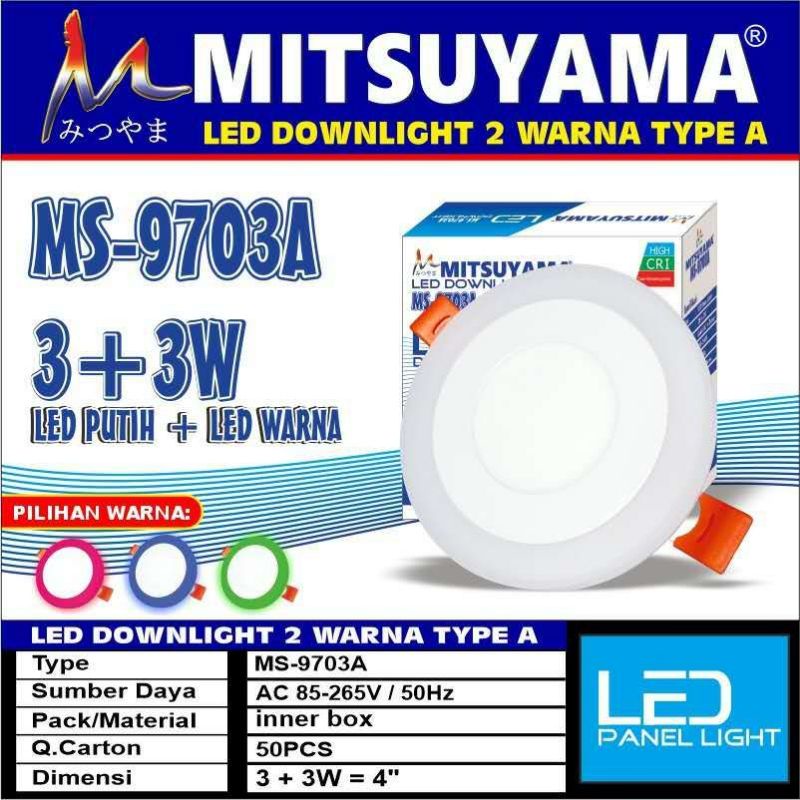 lampu led panel/downlight IB 2warna mitsuyama