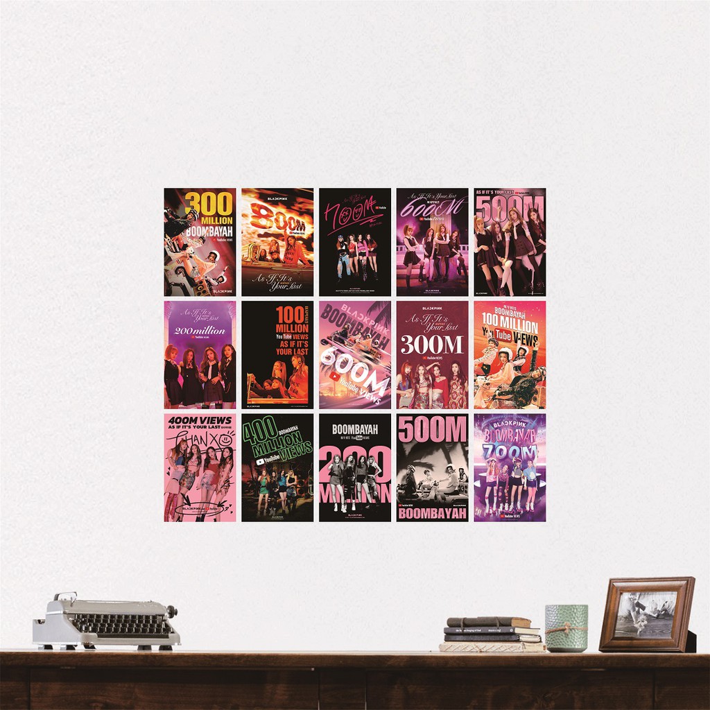 

Poster Kpop Blackpink MV YT Views Ukuran A6 (10cm x 15cm)