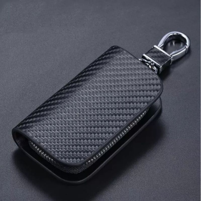 dompet kulit stnk mobil motor premium model hitam carbon karbon