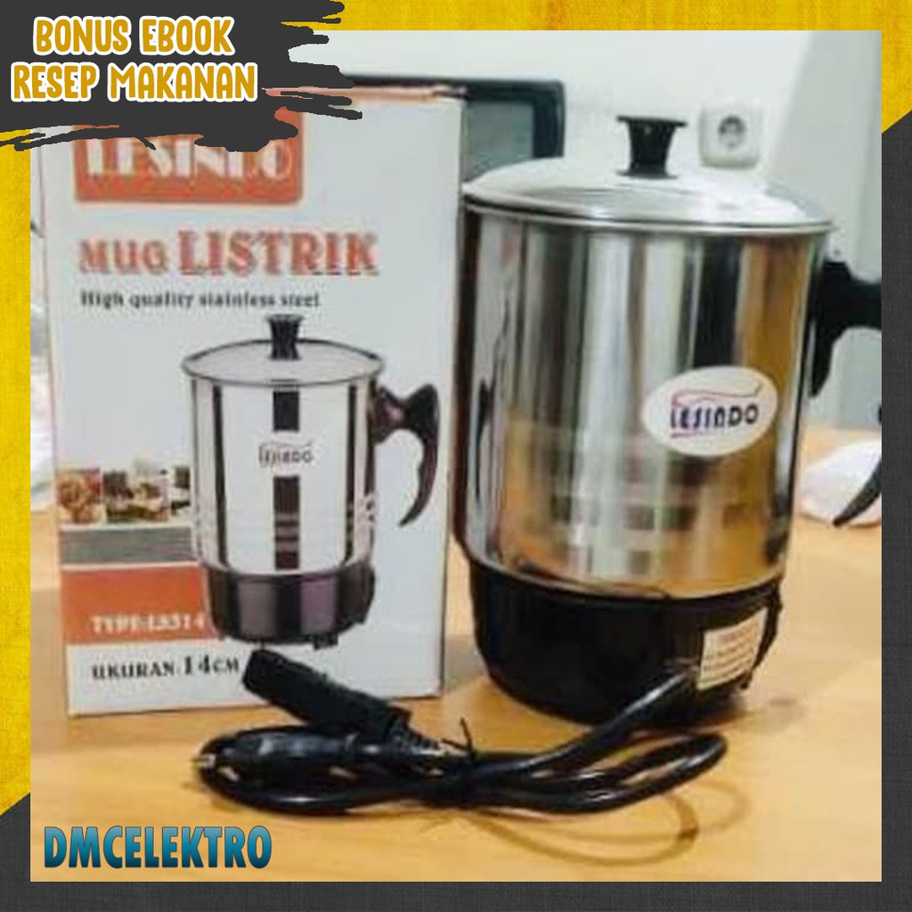 Teko listrik / teko elektrik / Mug Listrik Gelas Masak 14cm