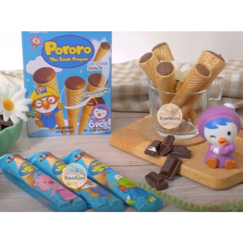 

Pororo Iing bing Ice Cone Chocolate 54g / snack korea / snack impor / biskuit coklat / biskuit / snack / cemilan / makanan ringan / makanan impor / camilan