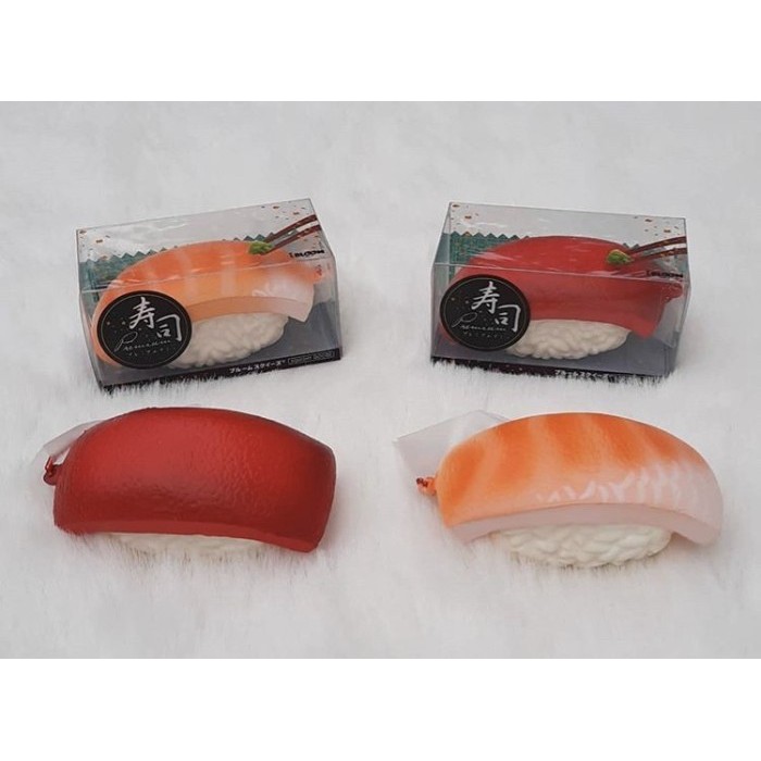 PROMO SQUISHY LICENSED PREMIUM SUSHI WITH BOX BY IBLOOM ORIGINAL JAPAN