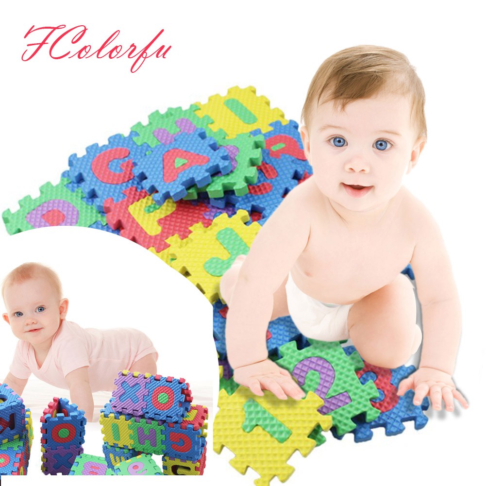 Fc 36pcs Set Alphabet Numerals Baby Kids Play Mat Educational