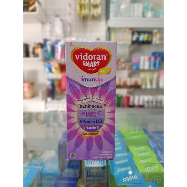 Vidoran Smart Imun Up 100ML/Multivitamin &amp; Herbal Rasa Anggur