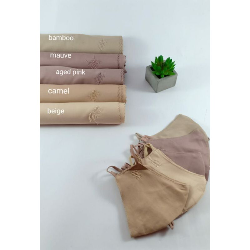 Kerudung Segi empat Voal Miracle plain Mask | Hijab Segi empat polos Umama