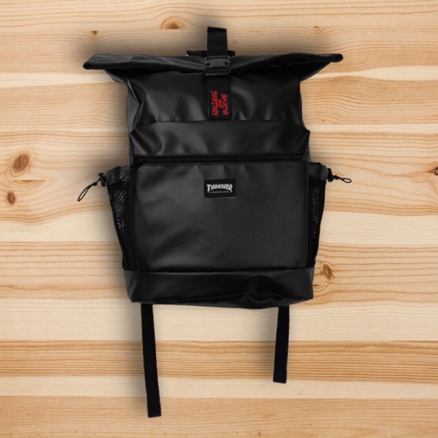 Backpack Tas Ransel Thrasher Skate and Destroy Black