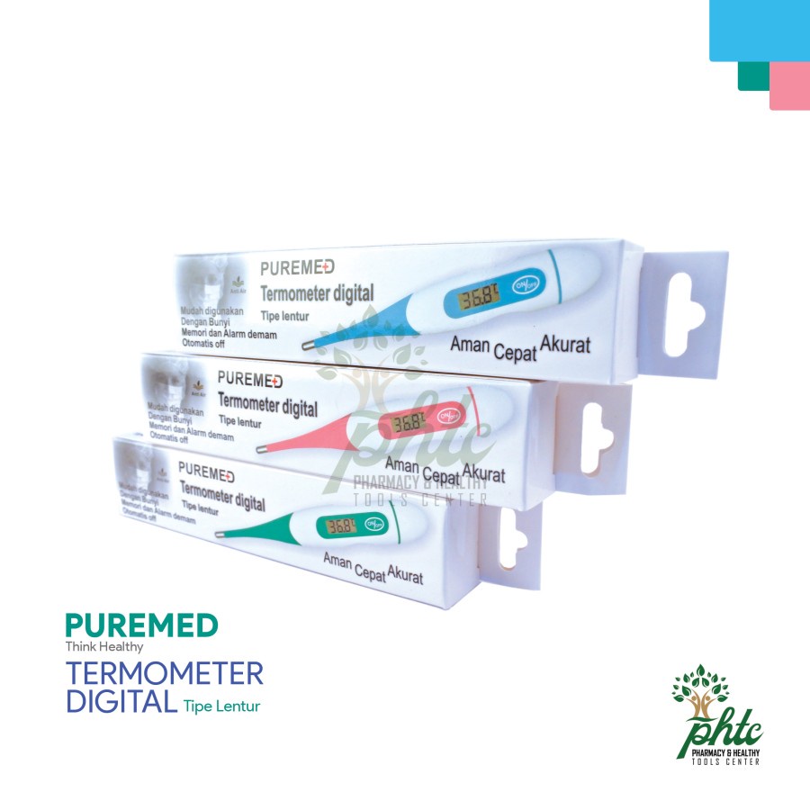 PUREMED Termometer Digital FLEXIBLE TIP l Alat Ukur Suhu Badan l Thermometer