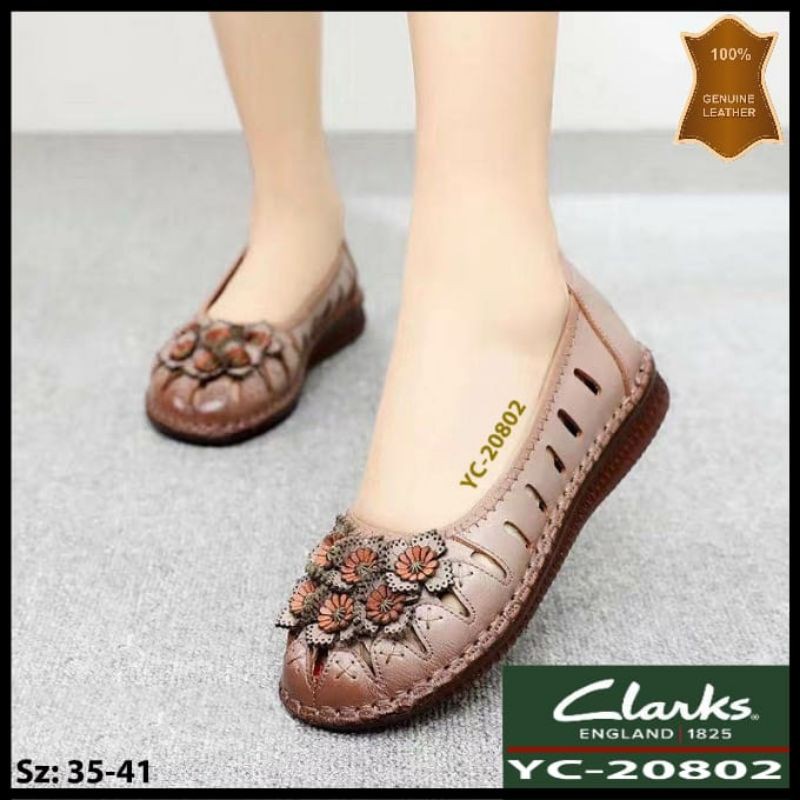 Clarks Flat / Sepatu Clarks flat flower Bunga 2082 / clarks flat kant 20802