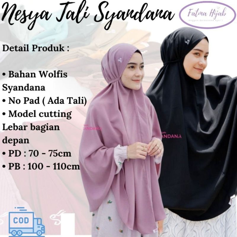Hijab Syandana Nesya Tali | Bergo Tali Nonpet Syandana