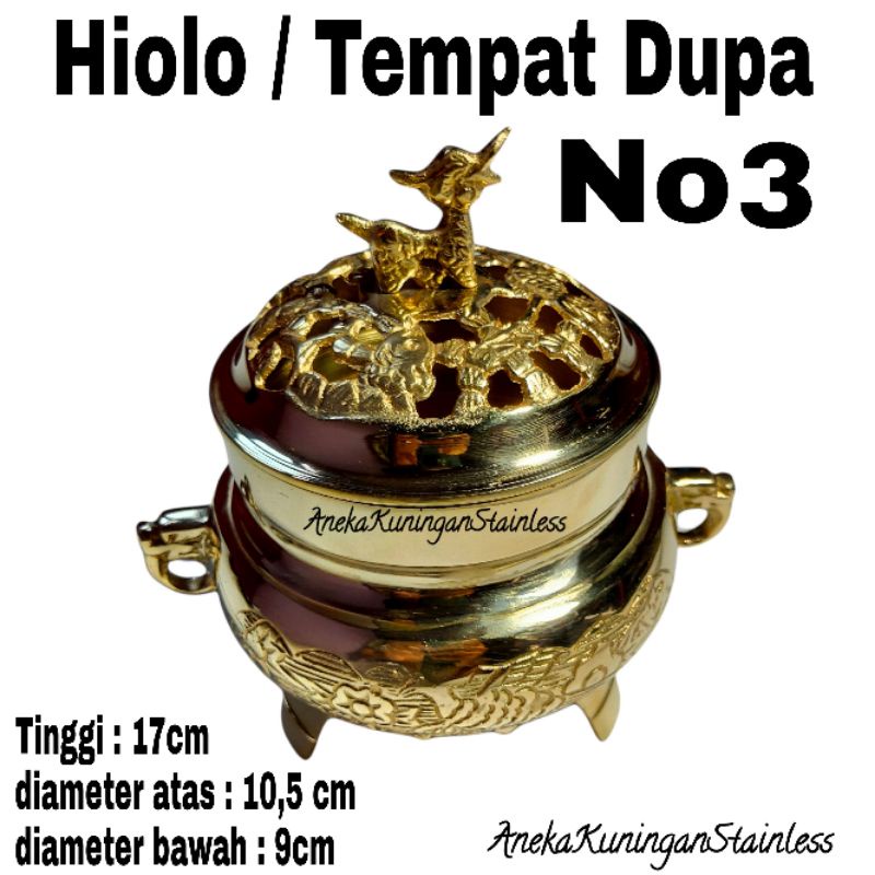 tempat bakar dupa hiolo kuningan 100% dijamin original