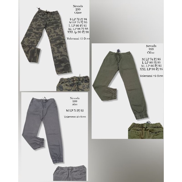 CELANA PANJANG PRIA PINGGANG KARET NEVADA