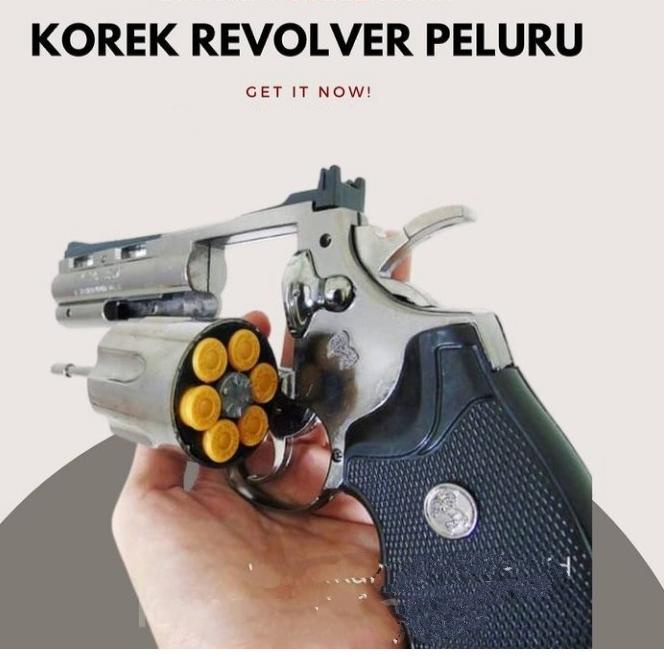 Korek api 357 Pistol Mirip Pistol Asli Ukuran Jumbo Bahan Baja Full Besi