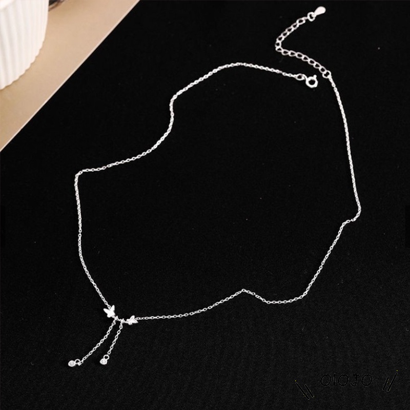 Gaya Korea Baru Liontin Kupu-kupu Desain Kalung Wanita Sederhana Temperamen Rantai Klavikula - Ol