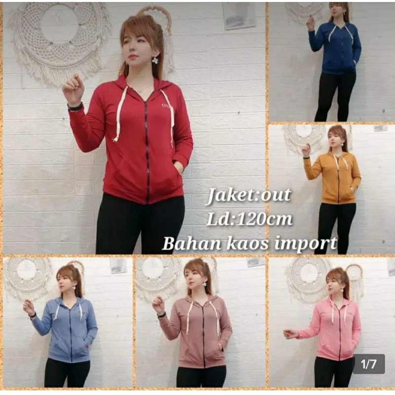 Jaket Hoodie Bahan Kaos Import