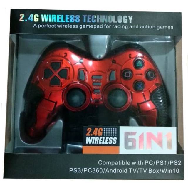 Gamepad Stick Wireless Single 6 in 1 Pc Ps2 Ps3 Android Tv