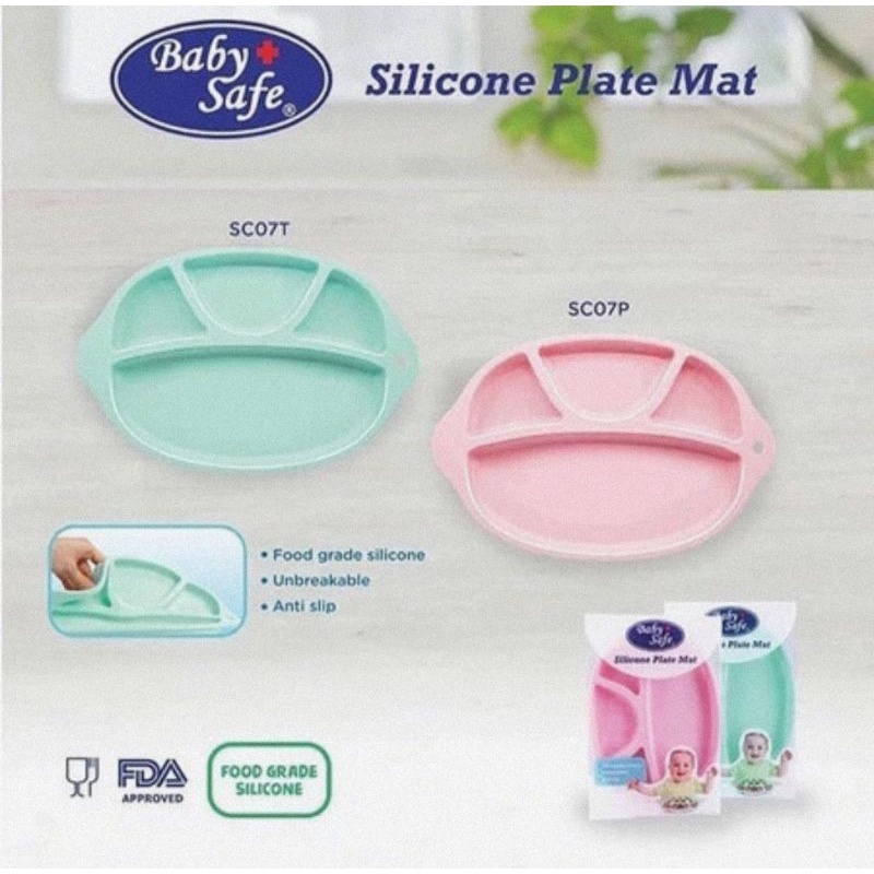 Baby Safe Silicone Plate Mat (SC07T) Piring Makan Bayi Anak