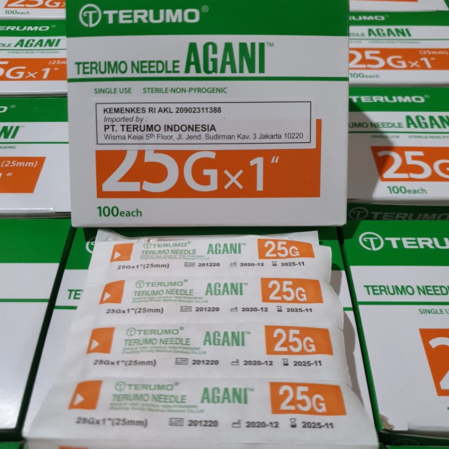 Needle Terumo Agani18 23 25 27 G Jarum Terumo Agani 18G - 23G - 25G - 27G