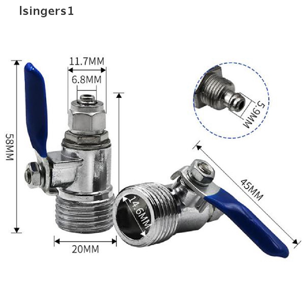 (lsingers1) Adapter Katup Bola 1 / 2 &quot;- 1 / 4&quot; RO Feed Filter Air Reverse Osmosis