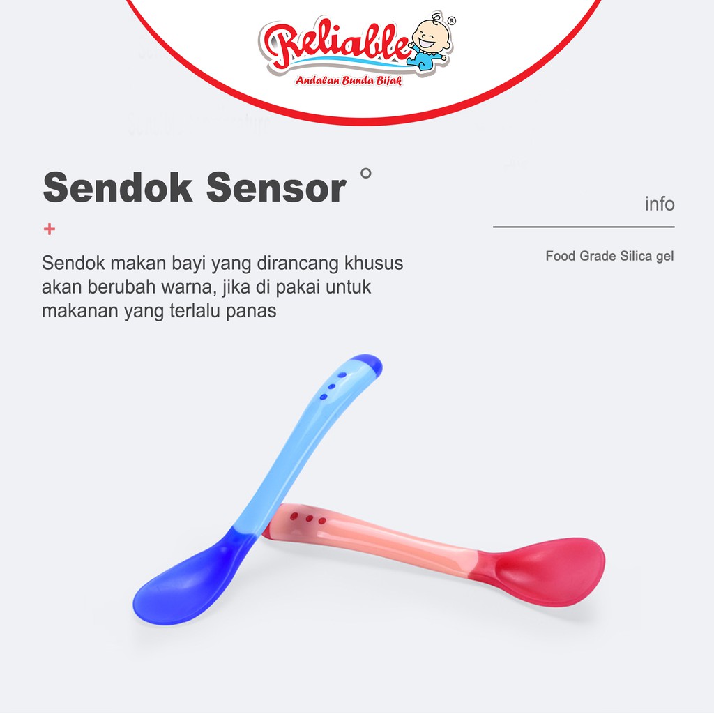 Reliable Sendok Bayi Sensor Suhu Untuk MPASI Isi 2 pcs RFS-5508