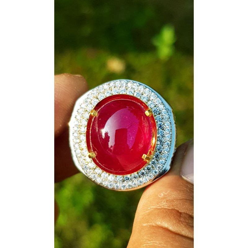 CINCIN BATU PERMATA NATURAL RUBY MOZAMBIQUE