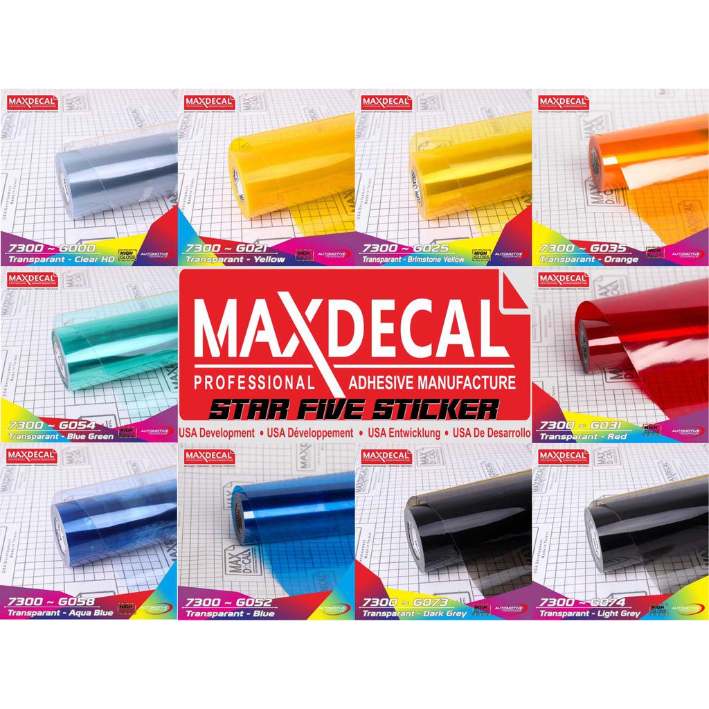 Stiker Skotlet Motor Hitam Transparan Bening Warna Variasi Sticker Bening