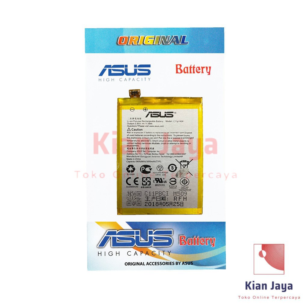 Baterai Original Asus Zenfone 2 5.5 Z00AD ZE550ML ZE551ML C11P1424 5.5&quot; Batre Battery Hp 100% Ori