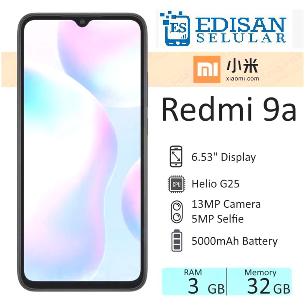 Xiaomi Redmi 9A 3/32 GB Garansi Resmi