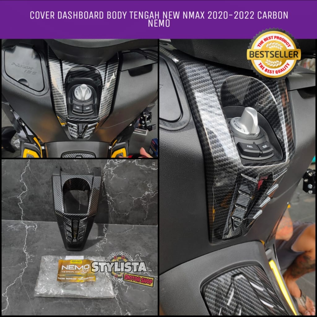 TUTUP BODY TENGAH NEW NMAX 2020 2021 2022 CARBON NEMO TUTUP DASHBOARD ALL NEW NMAX ABS NON ABS