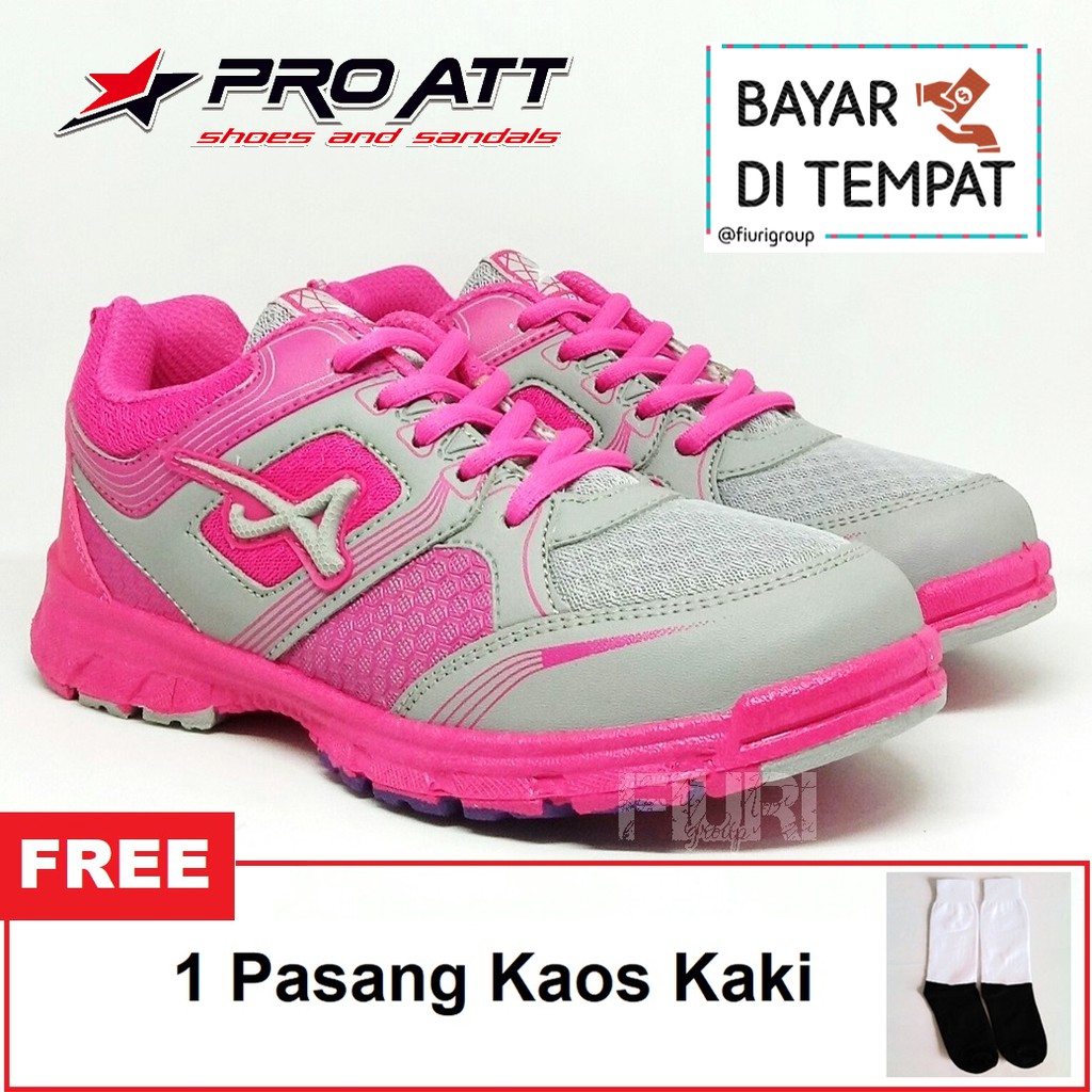 FIURI - Pro ATT Original - LG 458 Pink 37-40 - Sepatu Sneakers Olahraga Wanita