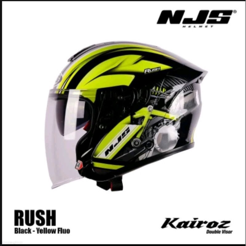 Helm NJS Kairoz Rush-Black Yellow