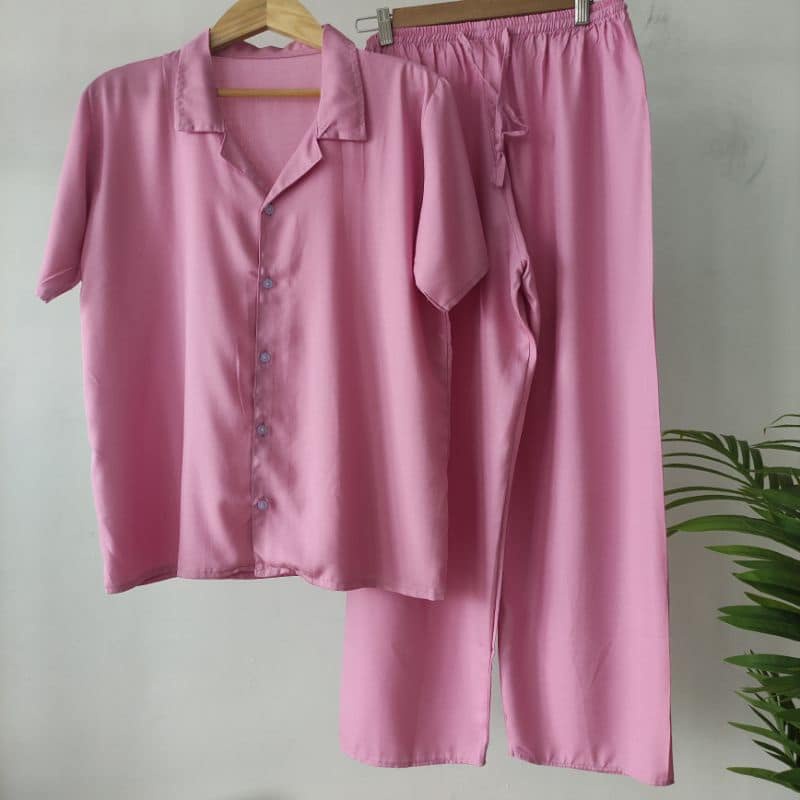 Setelan Kemeja Celana Panjang Polos Rayon Bali