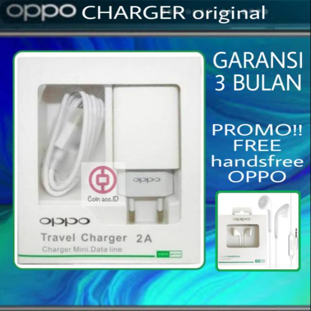 Casan/charger OPPO ORIGINAL [GARANSI] A37 A3S F5 F7 A71 A57 A39 A83 F1S bonus earphone