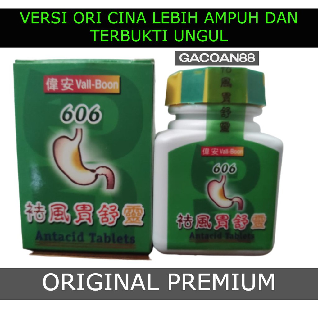 VALL-BOON 606 ASLI ANTACID TABLETS OBAT MAAG