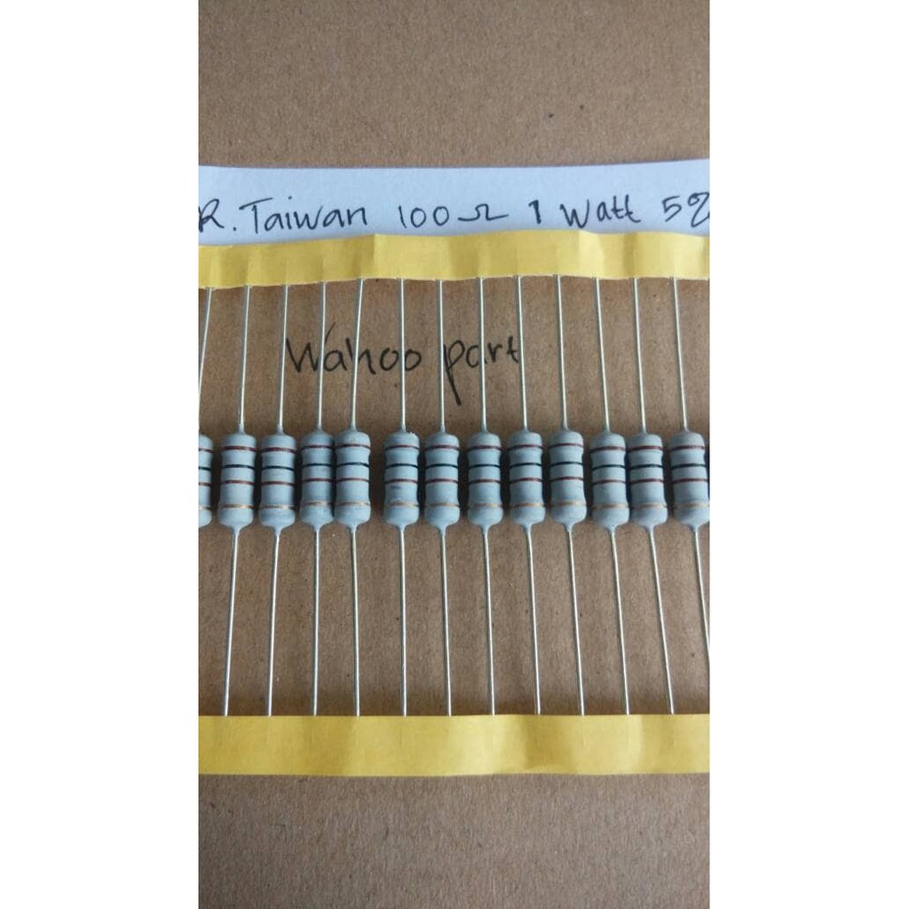 Resistor 100 ohm 1 watt 5% taiwan (10 pcs)