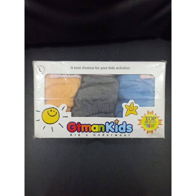 GTMAN kids Celana dalam Anak Cowok GMX-KIDS Sekotak 3Pcs