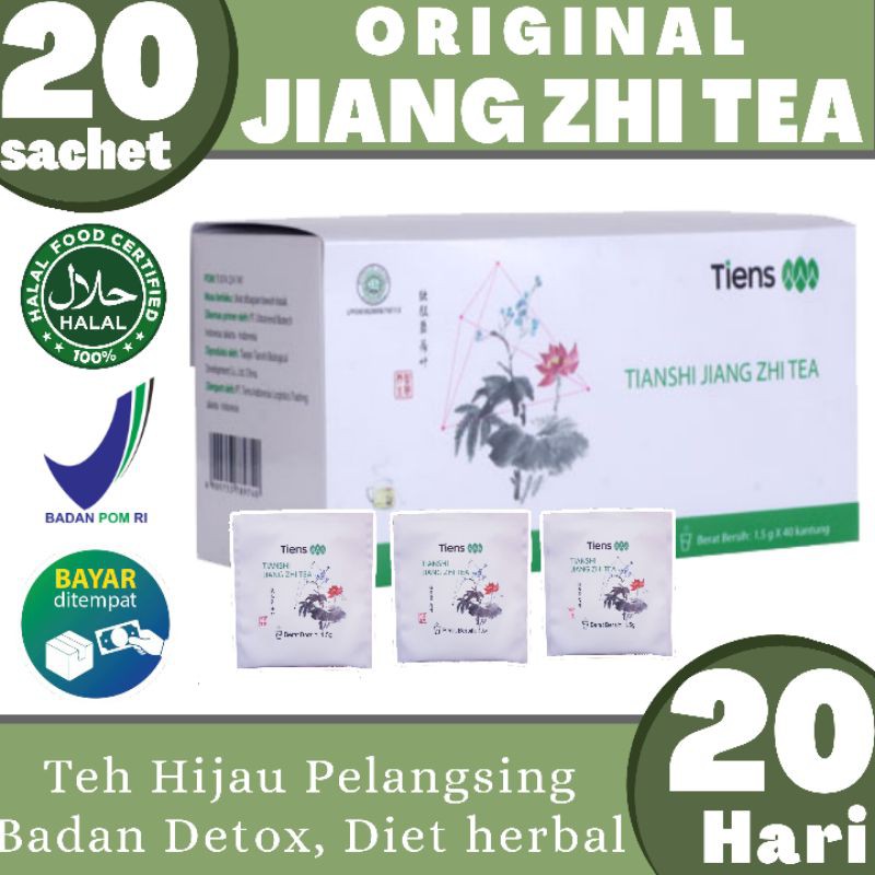JIANG ZHI TEA - Teh Hijau Tianshi 100% ORIGINAL - Teh Pelangsing Herbal