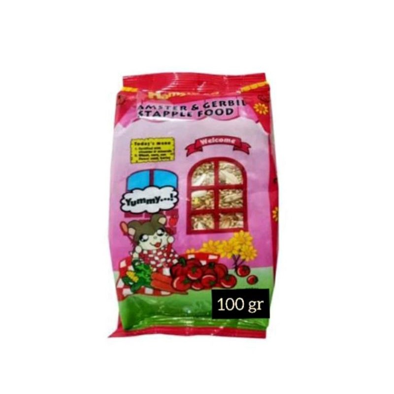 Hamsfood Hamster &amp; gerbil staple food 100gr makanan hamster 100gr