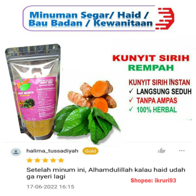 

Jamu Kunyit Sirih Herbal Sehat Wanita