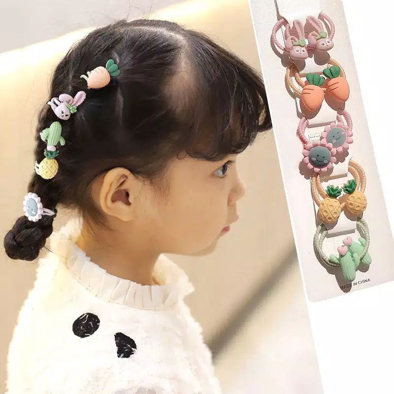 IR2-10PCS/SET Ikat Rambut Anak Korea Stylish