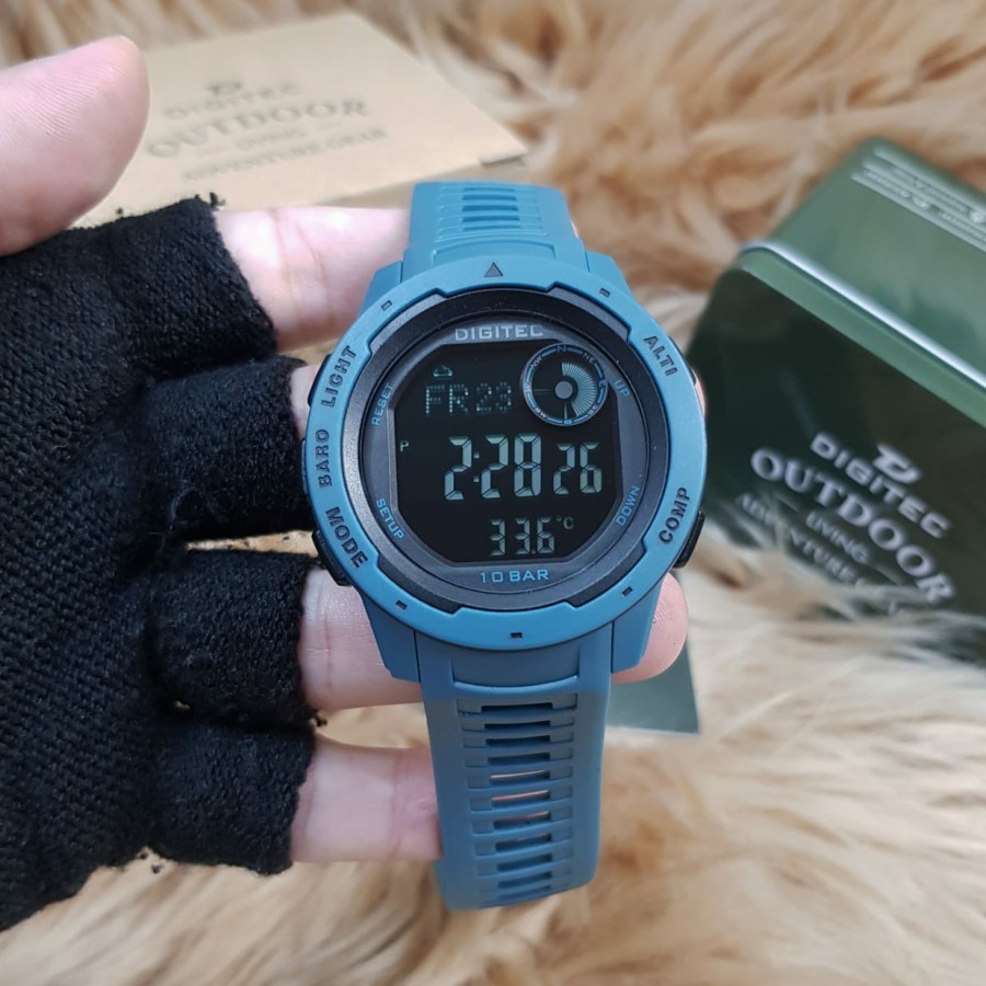 JAM TANGAN DIGITEC DS 8100 ORIGINAL BAROMETER THERMOMETER ALTIMETER